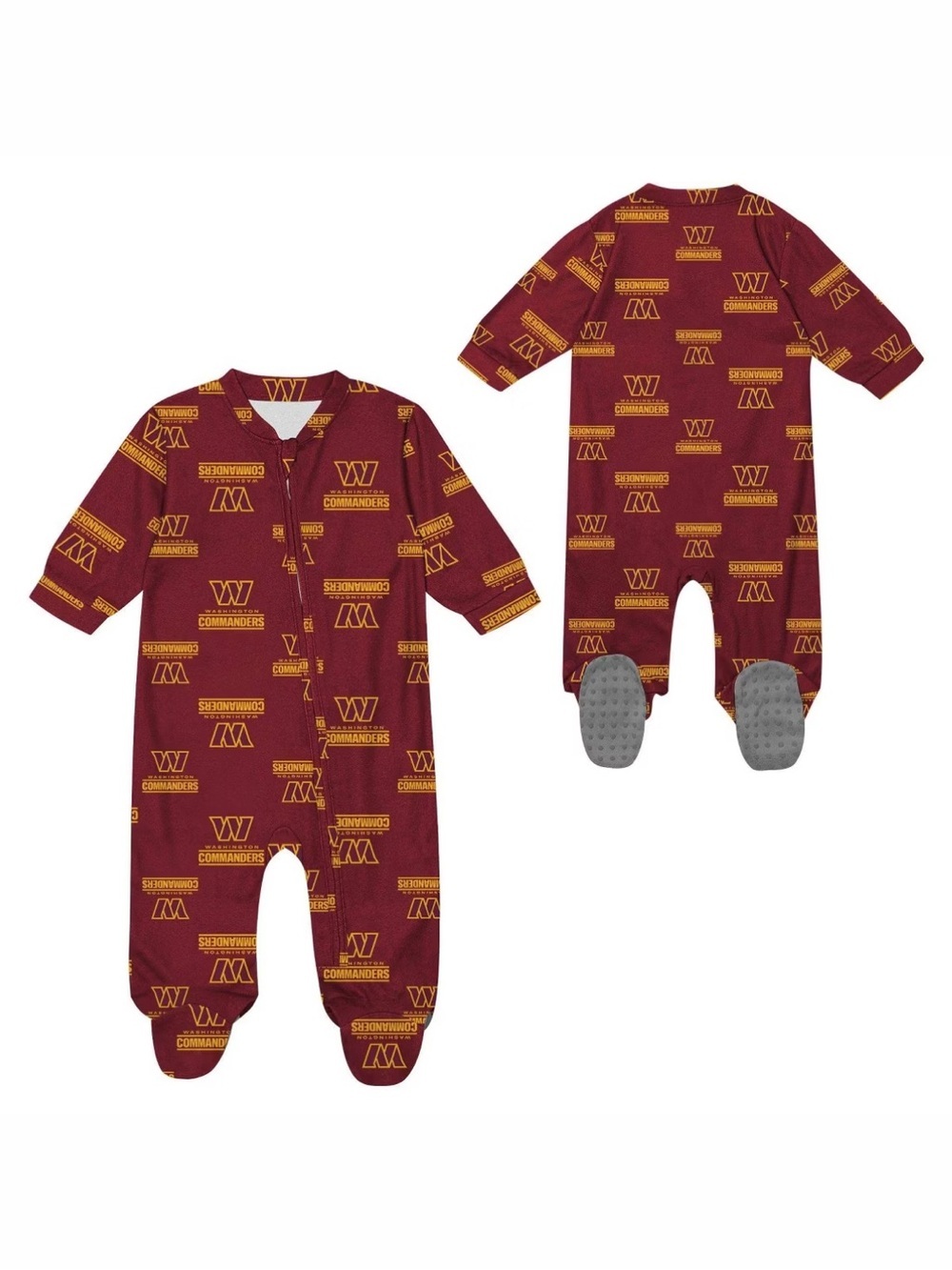 NFL Washington Commanders Footed Blanket Sleeper Pajamas 3-6 Months
